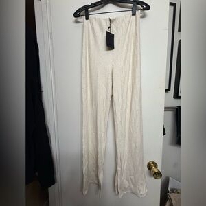 NBD Ribbed Knit Pants – Cream / Ivory – NWT
